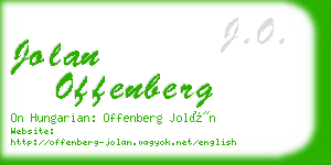 jolan offenberg business card